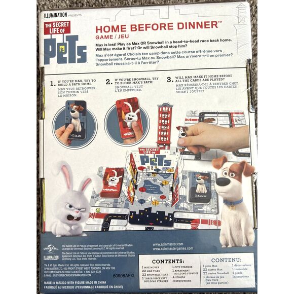 Spin Master The Secret Life Of Pets HOME BEFORE DINNER Game Sealed Game Ages 7+ - Picture 2 of 2